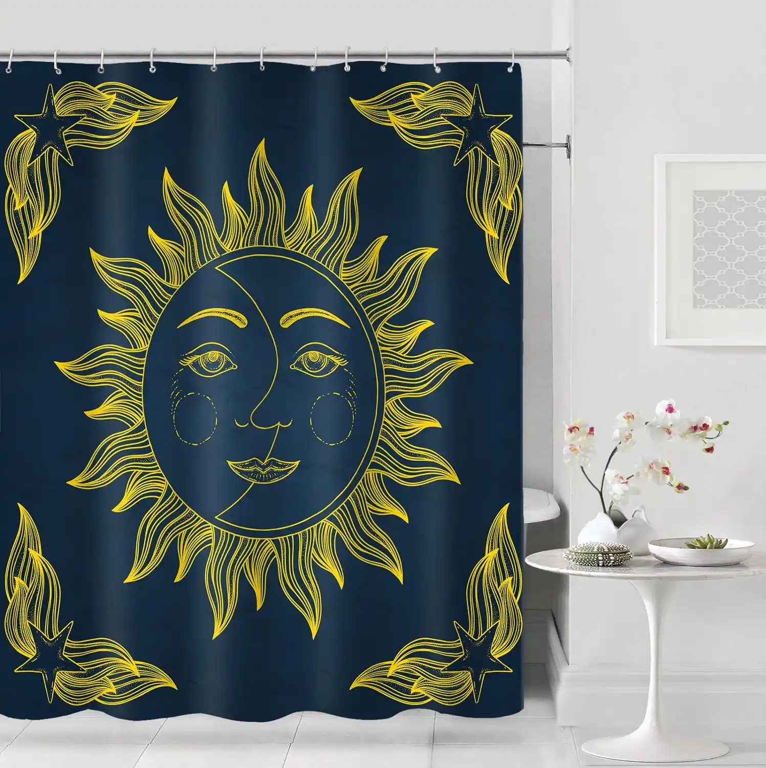 Douchegordijn映画キャラクター防水浴室カーテンピエロボヘミアンシャワーカーテンポリエステル生地のシャワーカーテン シャワーカーテン Aliexpress