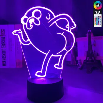 

Adventure Time Jake The Dog Bend Over Figure Led Night Light For Child Bedroom Decoration Touch Sensor Desk 3d Lamp Kids Gift
