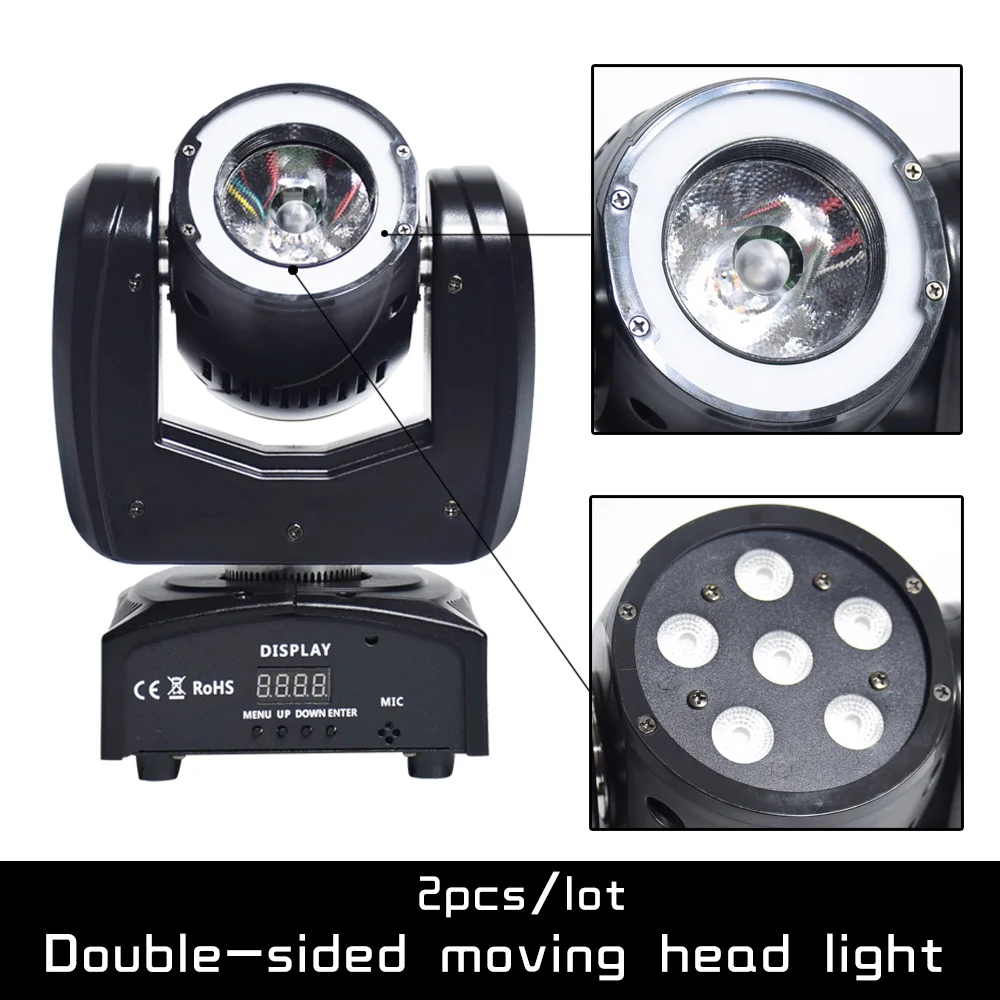 moving head light Светодиодный диско профессиональное освещение светодиодный s движущаяся голова Освещение сцены DMX управление для свадебной церемонии шоу караоке огни 2 шт./партия - Цвет: moving head light