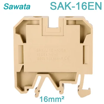 

CE 50Pcs Wire Conductor Wire Cable Terminal Blocks SAK16EN Weidmuller Connector Screw Connection Din Rail Terminal Blocks