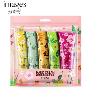 

Images Plants Hand Cream Set 5pcs Aloe Green Tea Propolis Moisturizing Hand Cream Nourishing Anti Chapping Oil Control Hand Care