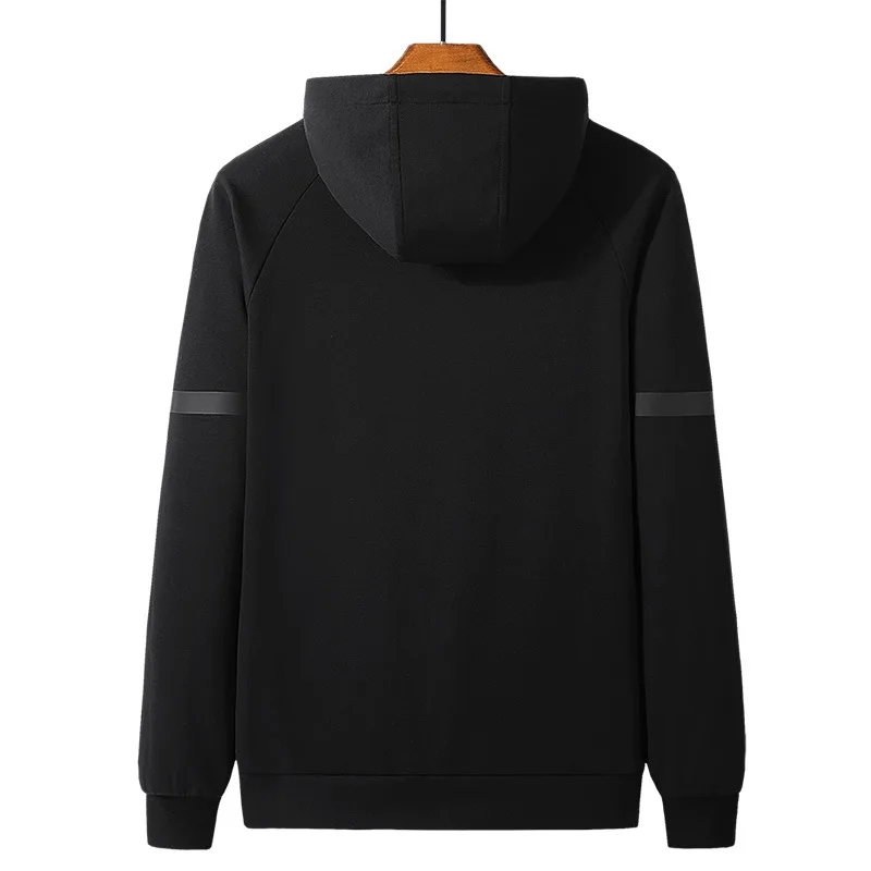 8XL Весенняя Мужская спортивная куртка из хлопка на молнии худи свитшот пальто