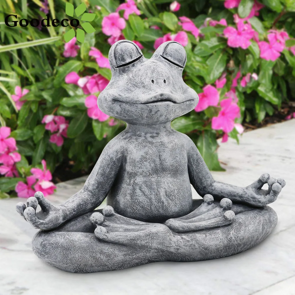 Goodec – Figurine De Grenouille De Jardin En Résine Zen Yoga