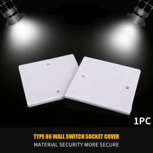 86 Тип Одиночная жаростойкая Выходная пластина для дома прочный свет белая доска легко установить Электрический переключатель Пустая Крышка Розетки