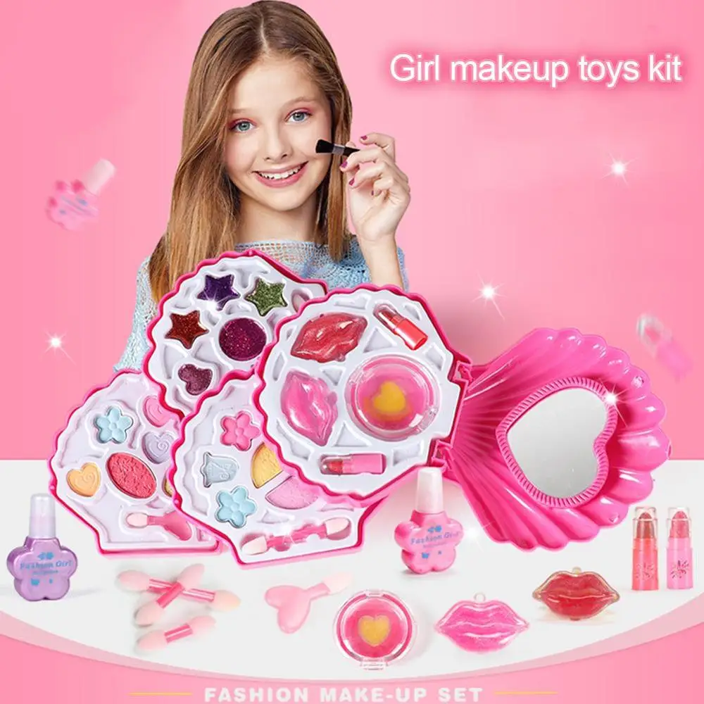 Meninas conjunto de maquiagem princesa cosméticos compõem caixa de moda crianças cosméticos princesa cosméticos beleza fingir jogar brinquedos