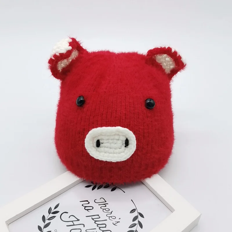 6M-2T Toddler Baby Girl Boy Knitted Cartoon Pig Winter Warm Wool Beanies Cute Soft Casual Caps