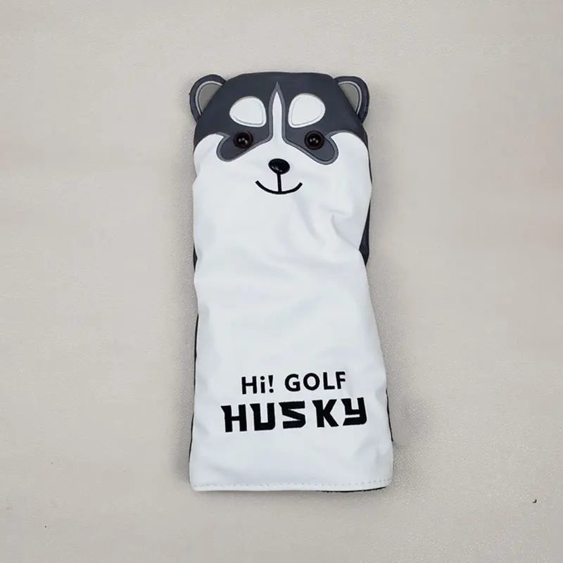 МИЛЫЙ Husky Golf Driver головной убор Мультяшные животные Фарватер Дерево из искусственной кожи клюшки для гольфа головной убор пылезащитный стержень для гольфа 1,3, набор 5 стержней