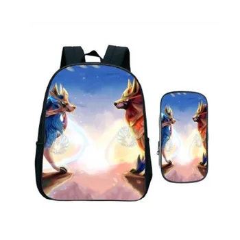 

Pokemon-Sword-Shield 2pcs Set Backpack Beautiful Pattern School Bags Beautiful Kindergarten School Backpack