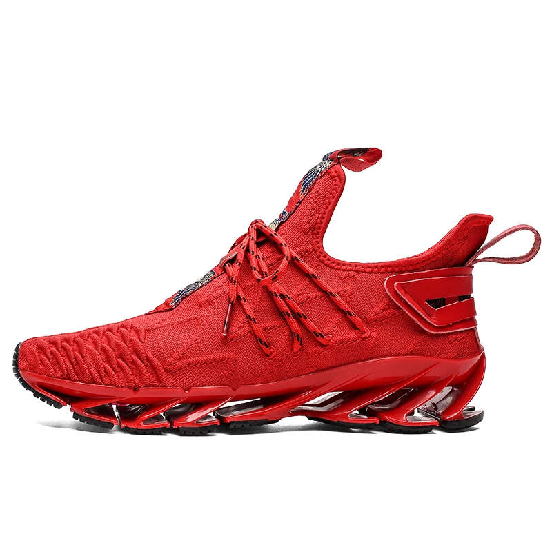 Новинка; Сезон Зима; Лидер продаж; стильные Потрясающие удобные мужские кроссовки; обувь для прогулок и отдыха; нескользящая обувь для бега; обувь для отдыха; большой размер 46 - Цвет: Красный