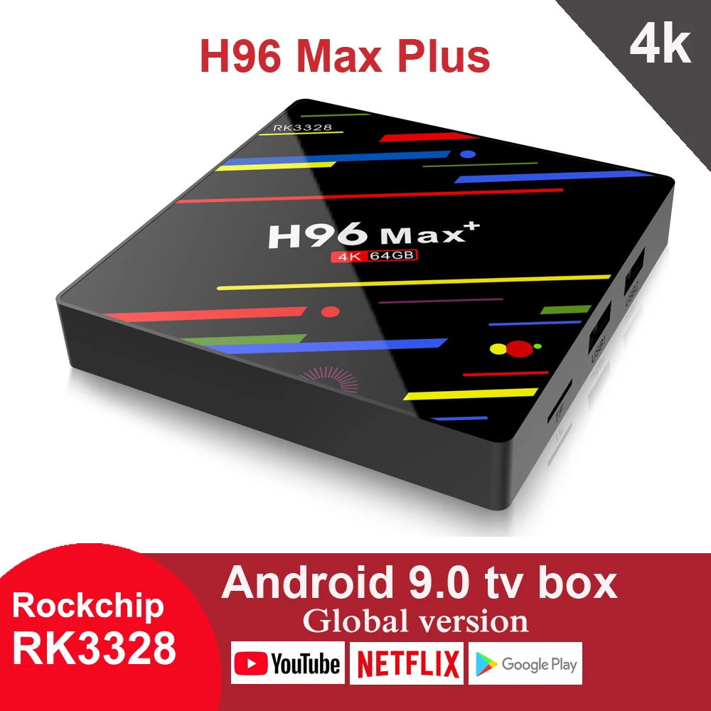 

Smart Android 9.0 TV Box H96 Max Plus 4GB 32GB 64GB RK3328 Media player 4K Google Voice Assistant Netflix Youtube H96MAX 2GB16GB