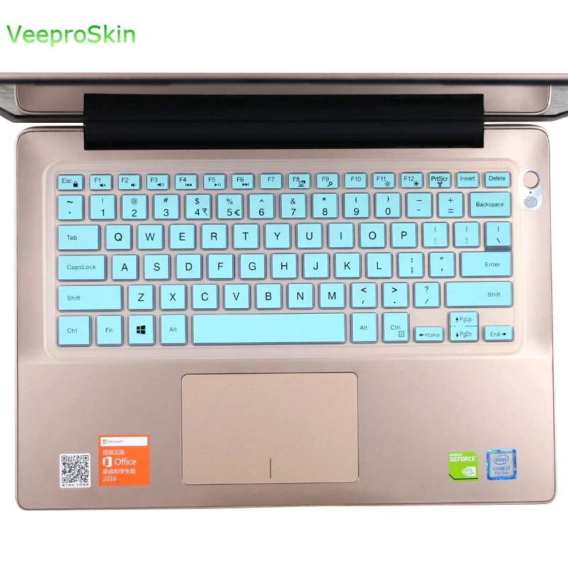whiteblue Для Dell Inspiron 15 5000 5568 5578 5579 5585/Inspiron 7000 7569 7570 7573 7579 7580 7586 силиконовая клавиатура кожного покрова - Цвет: whiteblue
