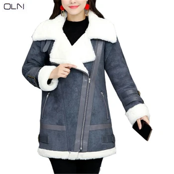 

Autumn winter coat OLN 2019 Korean Wholesale lamb fur coat female winter fur one deerskin thick cotton clothing