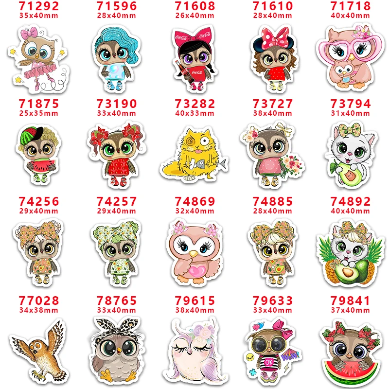 Cartoon Printed Flatback Hair Bows LLAMA Planar Resin Cabochon Crafts DIY Phone Decoration 10pcs/Lot jewelry making supplies craft supplies phone case stickers