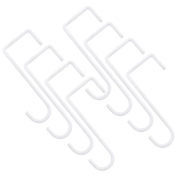 

8 Packing Fence Hooks, Terrace White Metal Fence Hanger, Used to Hang Plants, Flower Troughs, Bird Feeders, Lights