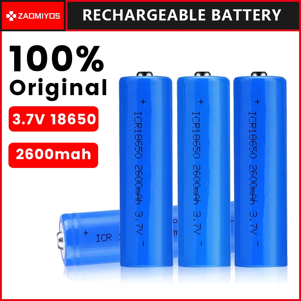100% new original godooros18650 3.7v 2600mah 18650 rechargeable lithium battery for solar ip camera | Электроника
