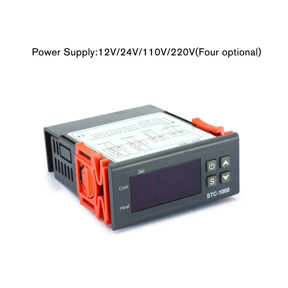 Digital Temperature Controller Cool Heat Refrigerator Thermostat Regulator Thermoregulator Thermocouple Sensor STC-1000