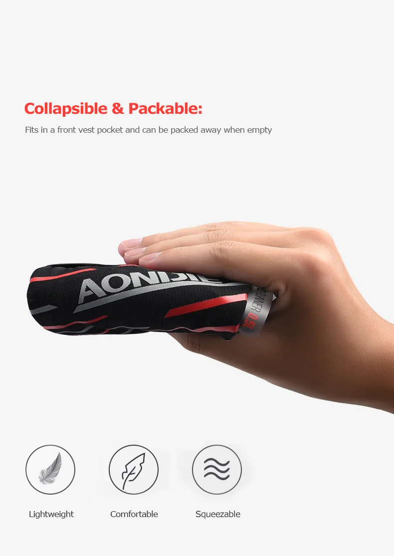 AONIJIE E961 ручное быстрое сцепление быстрая колба переноска для бутылей с водой сумка 6,8 дюймов держатель телефона гидратационный карман пакет для бега