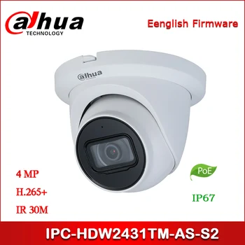 

Dahua IP Camera IPC-HDW2431TM-AS-S2 4MP WDR IR Eyeball Network Camera Starlight built-in Mic support POE