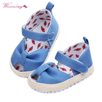 

New Baby Shoes Girls Summer Cotton Fabric Crib Shoes Bebe Newborn Infant Sneakers Toddler Soft Sole Prewalkers sx1
