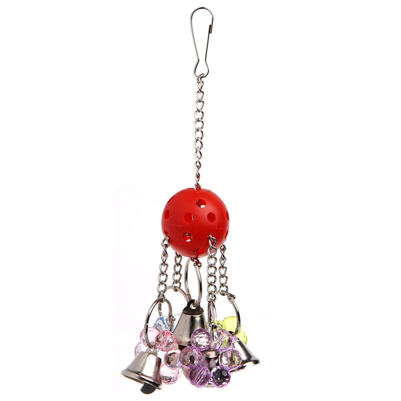 pet Bells Домашнее животное кусается попугай птица поднимается жевательные игрушки Колокольчик качели клетка подвесной попугай - Цвет: pet Bells