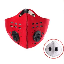 Горячая Пылезащитная Маска Мотоцикл Спорт рот-Муфельная пылезащитный Пылезащитный фильтр маска против загрязнения со сменным внутренним фильтром крышки