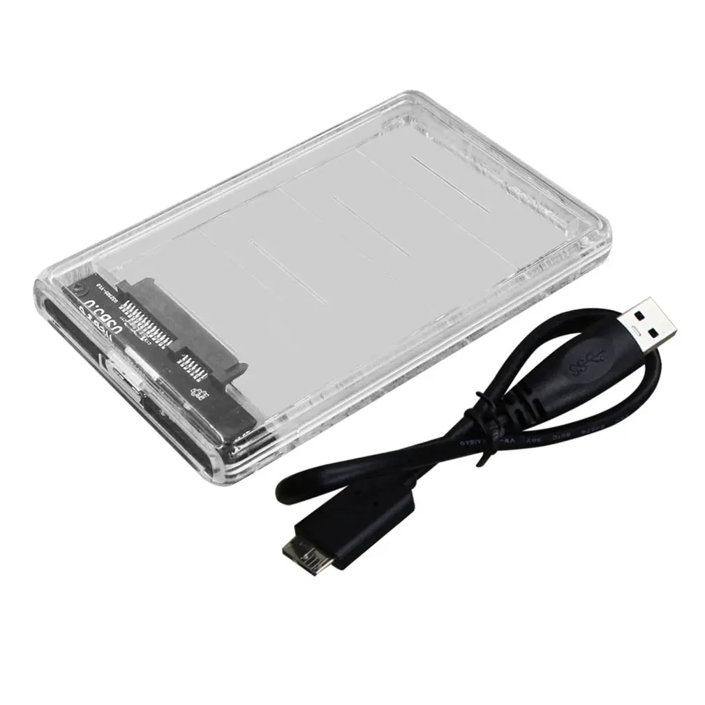 Прозрачный SSD твердотельный машинный ноутбук SATA серийный USB 3,0 высокоскоростной мобильный жесткий диск коробка USB к SATA последовательный порт