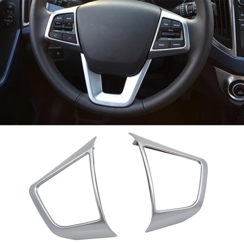 Для hyundai Creta Ix25 Abs хромированные кнопки для украшения рулевого колеса, накладка, аксессуары для интерьера