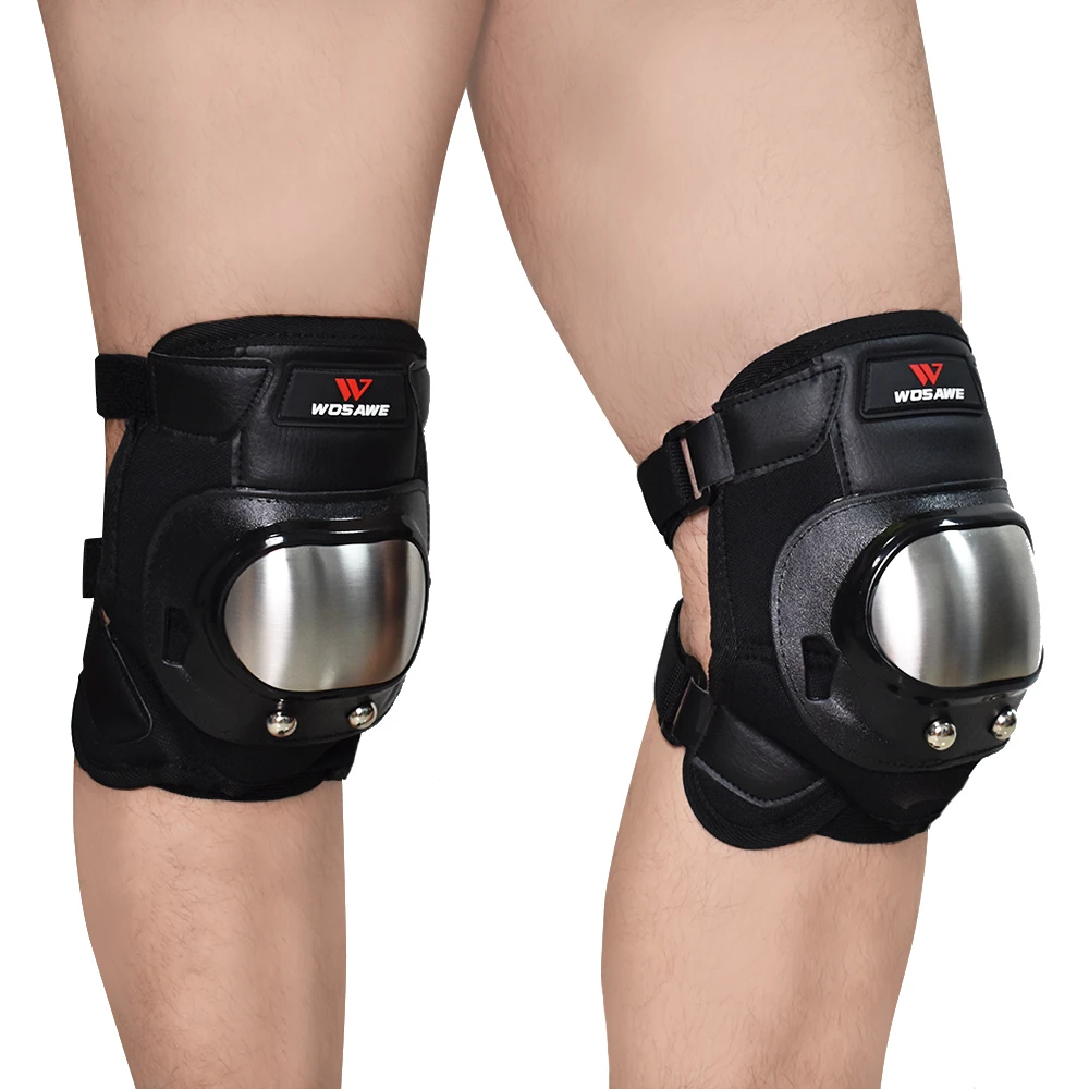 ML304 knee pads WOSAWE, Регулируемые Наколенники для мотокросса, езды на велосипеде, катания на коньках, катания на лыжах, наколенники, черные наколенники - Цвет: ML304 knee pads