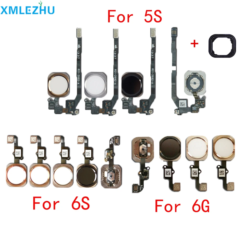 10Pcs Home Button Flex Cable For iPhone 5S 6 6S Plus 4.7" 5.5" Menu Sensor Assembly Ribbon Replacement Part