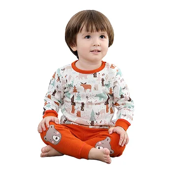 

nanjiren Baby pajamas set men and women plus velvet thermal underwear pajamas set gold velvet baby safe and warm