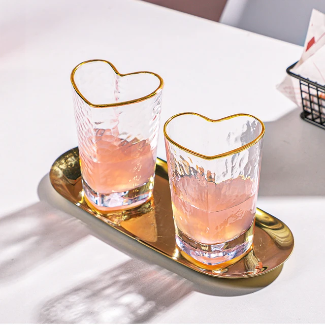 Heart Shape Lovely Clear Glass Tumbler  Heart Glasses Cup - Free Pattern  Shape Clear - Aliexpress