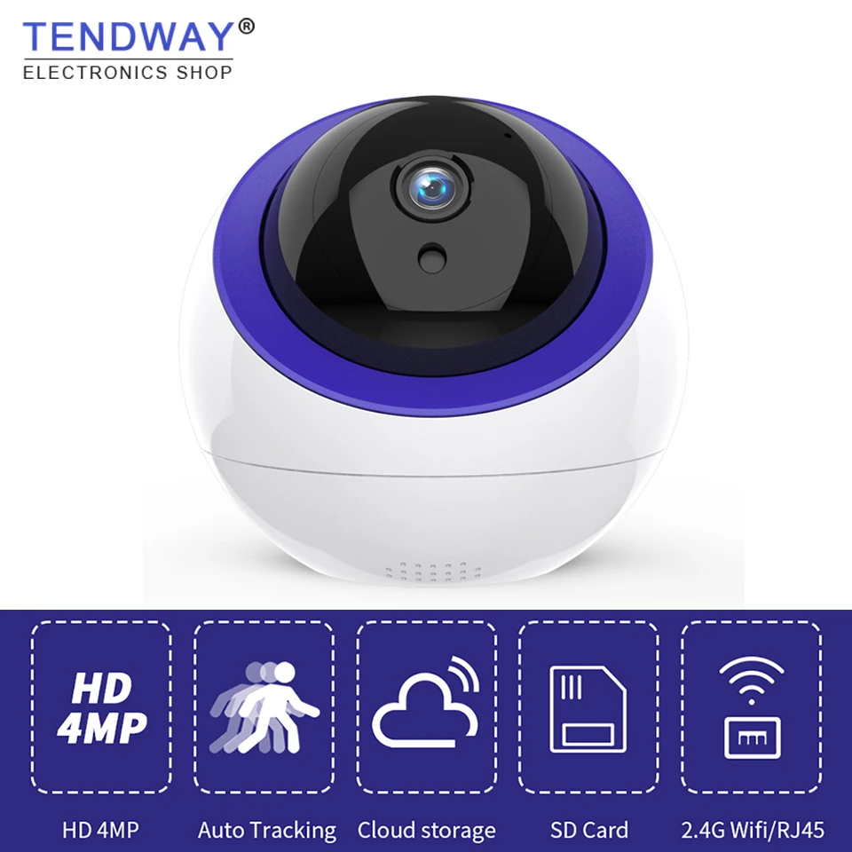 Tendway 1080P Облако IP камера интеллектуальное автоматическое отслеживание облако Детский Монитор домашняя камера видеонаблюдения с WIFI с сетевым портом