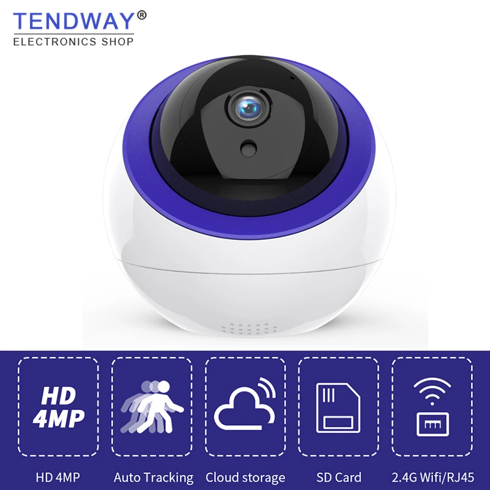 Tendway 1080P облачная IP камера интеллектуальное автоматическое отслеживание облако
