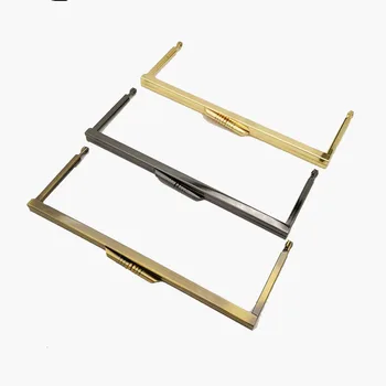 

20X7.5 cm DIY Metal Frame Purse for Clutch Coins Bag Handle Kiss Clasp Lock Accessories For Bag obag handles frame drop ship