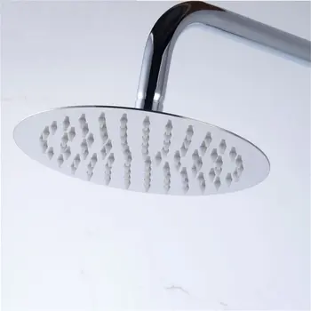 

8 Inch Ultra-quiet Water-saving Rainfall ABS & Stainless Steel Bathroom Round Shower Head Top Spray