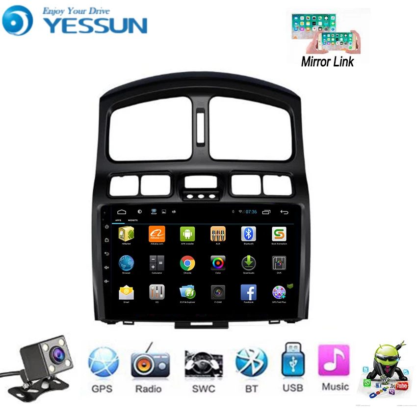 

YESSUN For Hyundai Santa Fe 2007~2015 Car Android Multimedia Player Car Radio GPS Navigation Big Screen Mirror Link