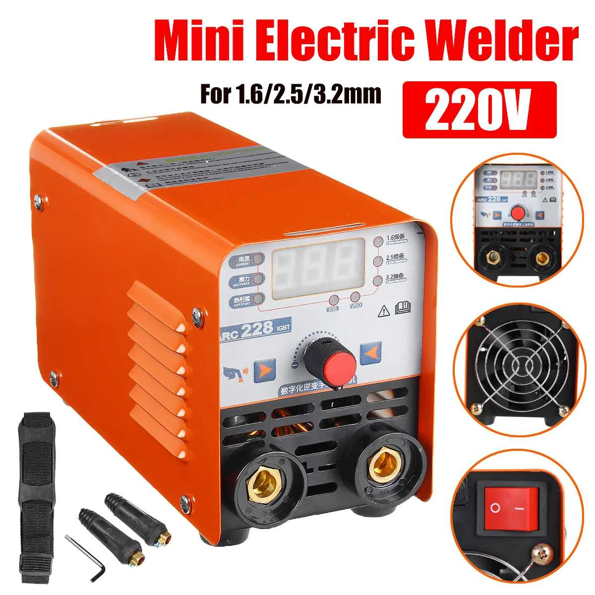 

Newest 220V Portable Mini Electric Welding Machine With Insulated Electrode 20-200A ARC Welding -Machine Tool