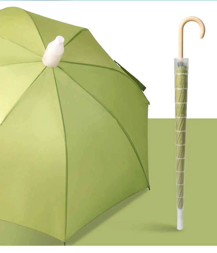 Водонепроницаемый Чехол, сплошной цвет, свежий полуавтоматический женский зонтик с длинной ручкой, выдвижная крышка зонта, легкий замок, водный зонтик