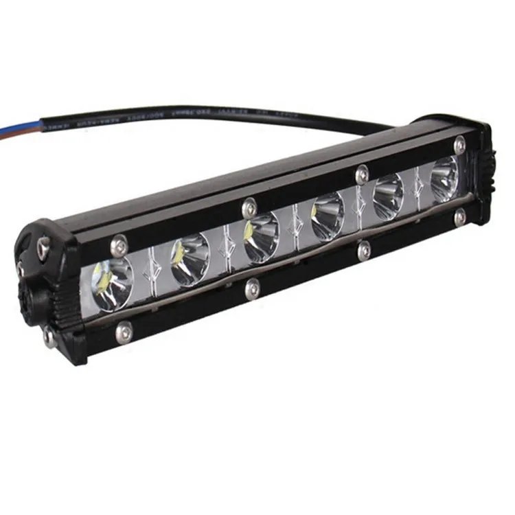 

Factory Direct Selling Ultra-Thin Small Single Row 18Wled Strip Light Work Light Grille Light off-Road Vehicle Top Spotlights Mo