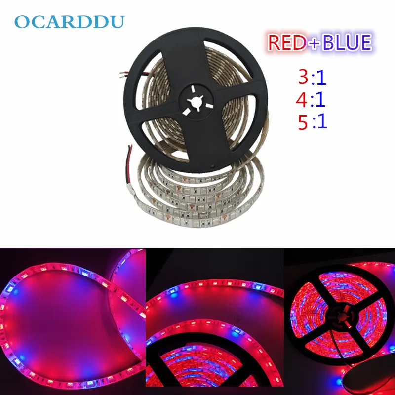 5050led light with 12V red and blue 3:14:15:1 plant hydroponics indoor planting two-color Connector 1M2M3M4M5M | Лампы и освещение