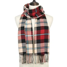 Зимний клетчатый шарф кашемировый шарф для женщин echarpe foulard femme Длинная шерстяная Пашмина sjaal bufandas invierno mujer