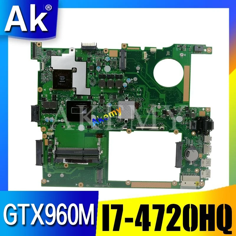 N751JX материнская плата для ноутбука ASUS N751JK N751J тест оригинальная LVDS/EDP I7-4720HQ