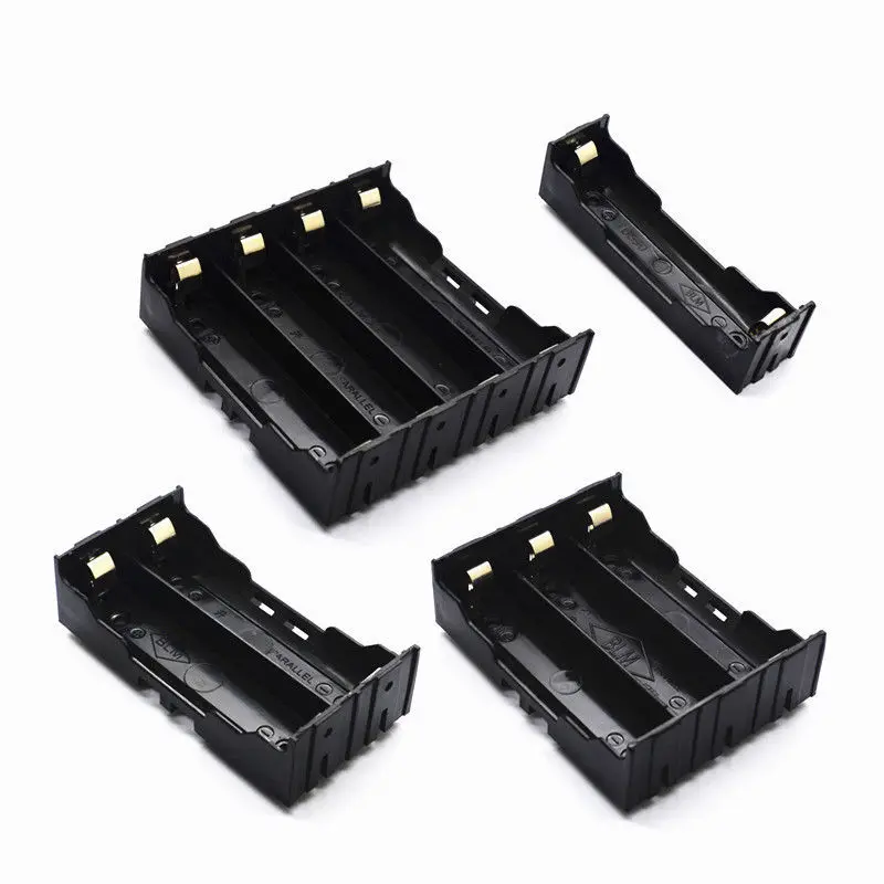 

1Pcs Plastic Battery Box Holder 1PC/2PC/3PC/4PC 18650 Slot Rechargeable with Pin Parallel Battery Box 3.7V DIY