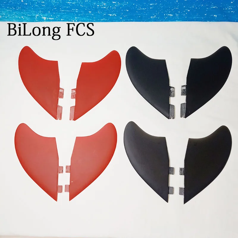 

BiLong FCS Twin fin extra large Surfboard Fins 2PCS Set GFK fiberglass XXXL size Hot Sell surfing Fin Quilhas surf fins