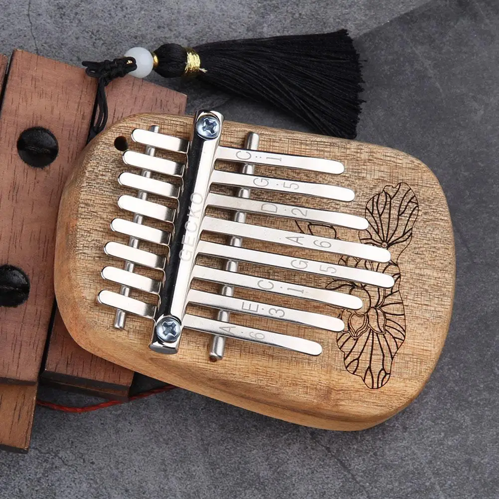 Keys finger kalimba thumb piano portable beginners keyboard african marimba mahogany wood musical instrument piyano