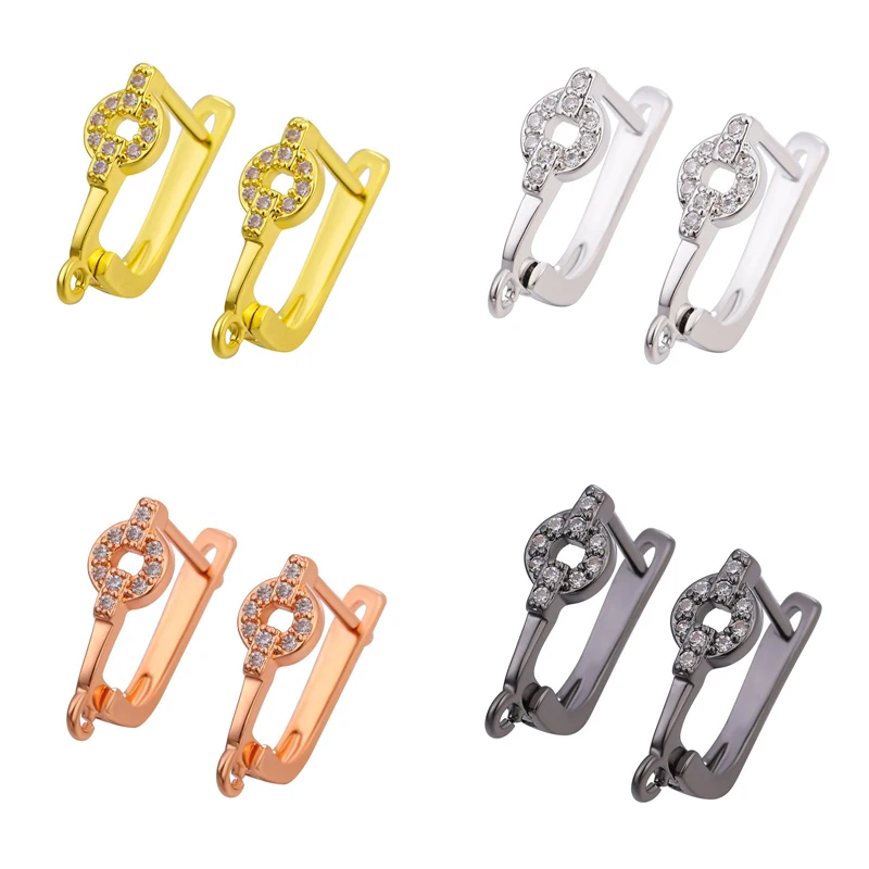 Juya 8 Teile/los Großhandel Gold Silber Überzogene DIY Ohrring Haken Zubehör Für Handarbeiten Baumeln Ohr Draht Schmuck Machen Liefert – Detail 8