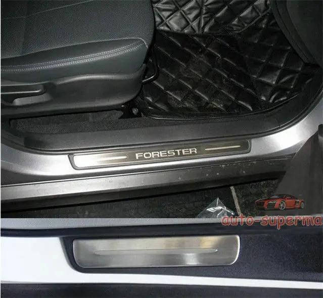 Накладка на порог из нержавеющей стали для subaru Forester 2009 2010 2011 2012|Хромирование| |