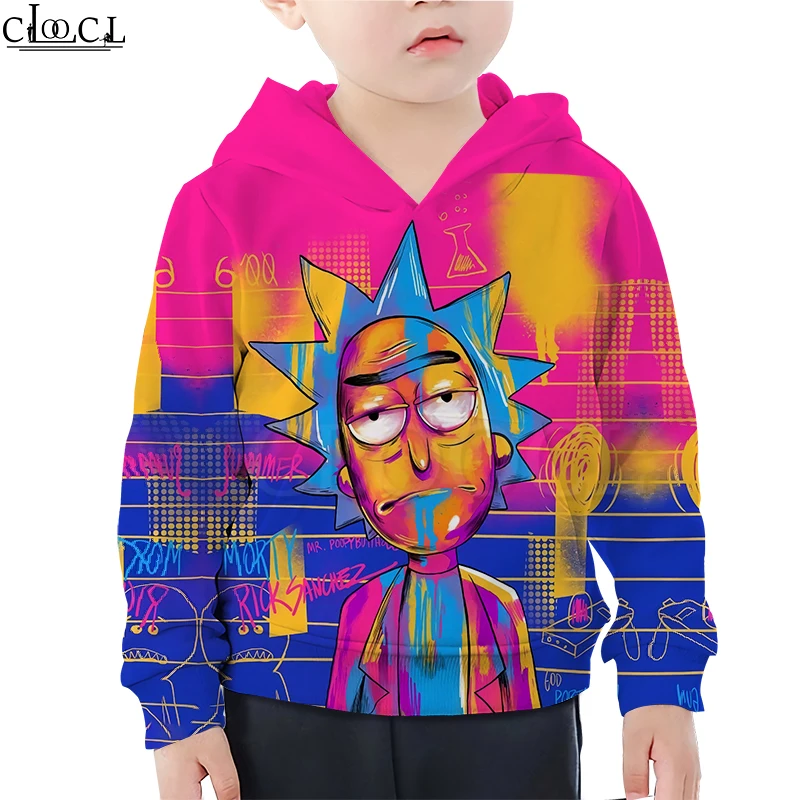  Color Punk Style Rick and Morty Print Hoodie Boy Girl 3D Sweatshirt Daughter Clothing T Shirt Baby 