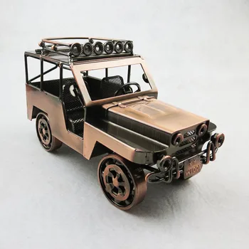 

For Jeep Truck Car Model Wrought Iron Crafts War Chariot Model Car Diecasts Toy Vehicles Speelgoed Auto Toys for Children