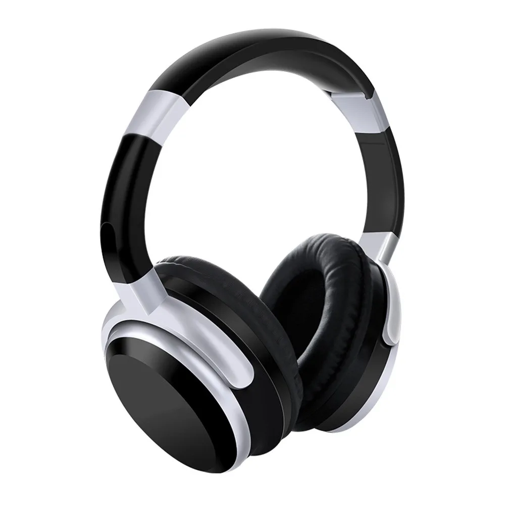 Черный Mosunx Bluetooth 4,2 Наушники Беспроводные Hi-Fi стерео Супра-аурал стерео гарнитура активные шумоподавления беспроводные наушники - Цвет: Черный